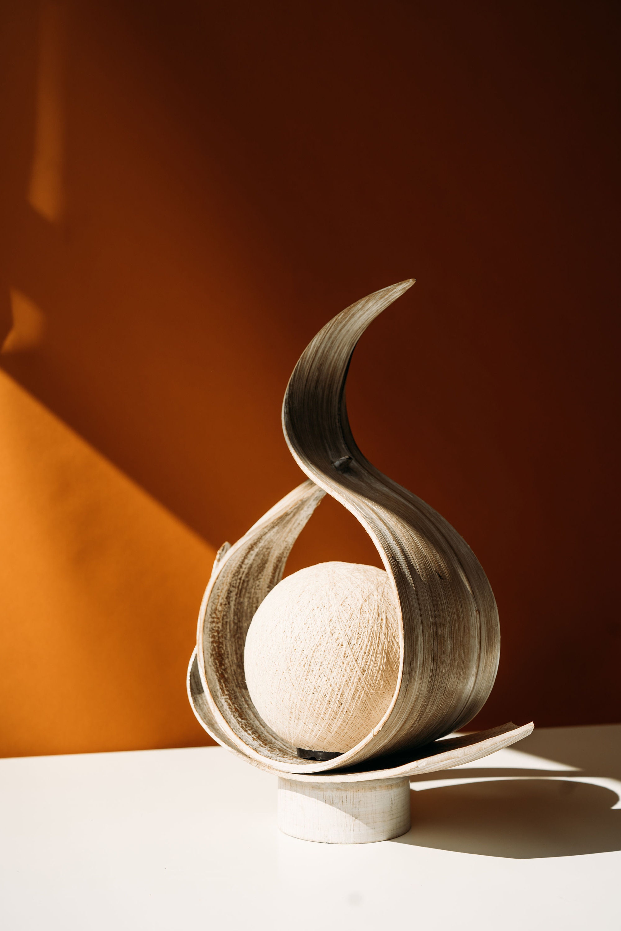 Zen Table Lamp Made in Bali Wooden Bedside Lamp Boho Etsy