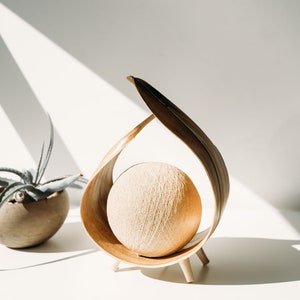 Zen Tischlampe | Hergestellt in Bali | Holz Nachttischlampe | Boho Nachtlicht | Dekorative Lampe | Angehende KIKO