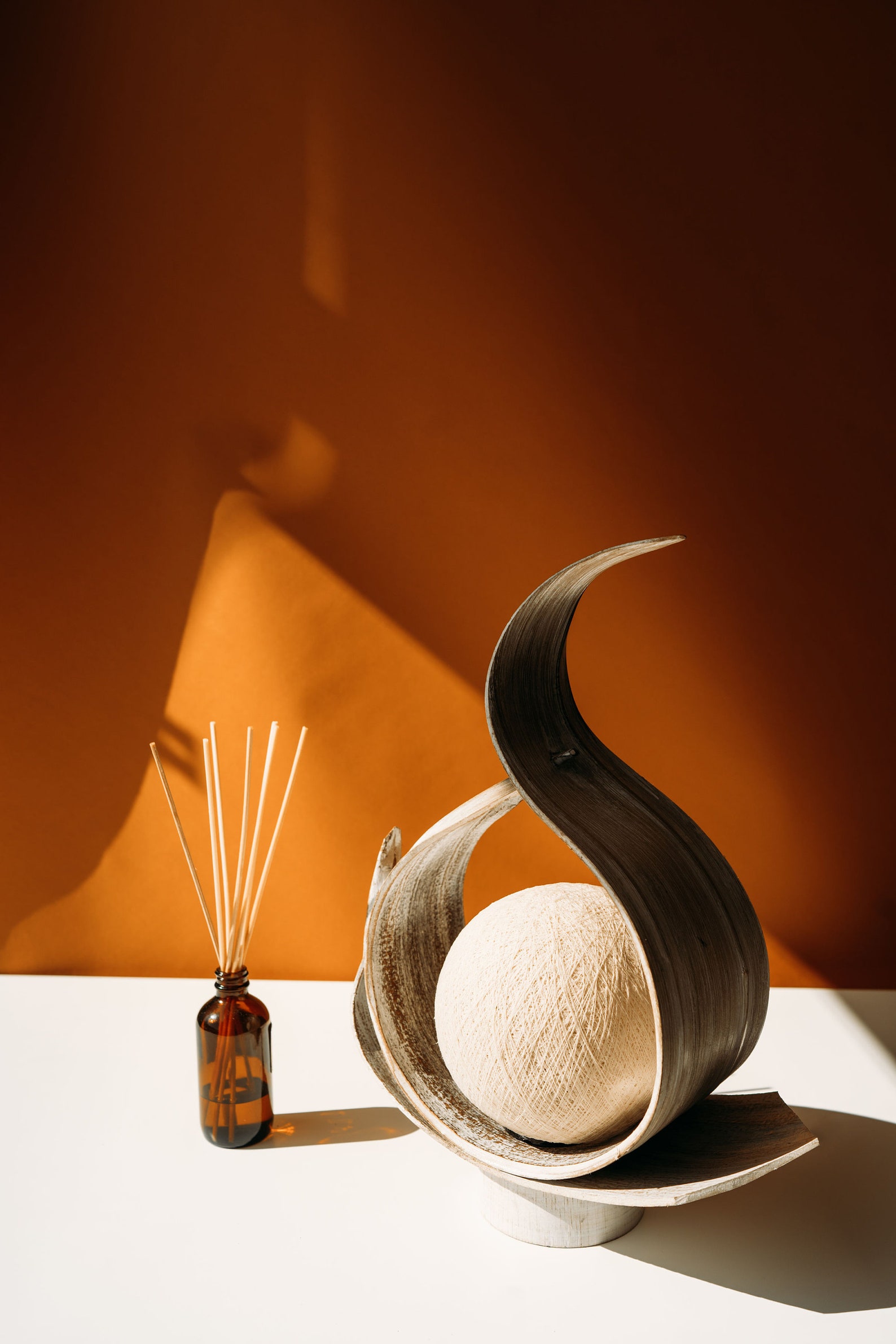 Zen Lamp Handmade in Bali Rattan Woven Orb Table Lamp Etsy