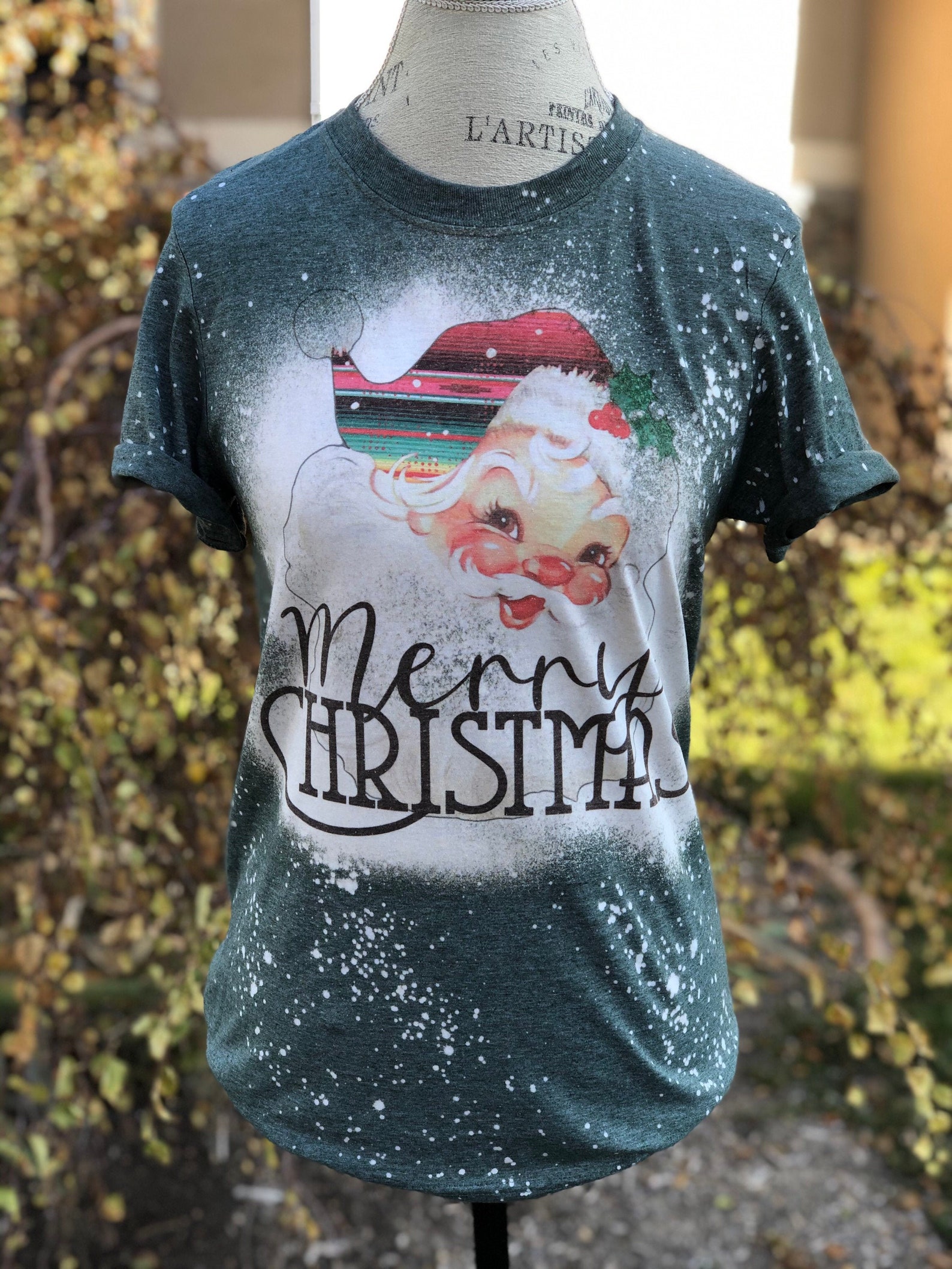 christmas shirts bleached