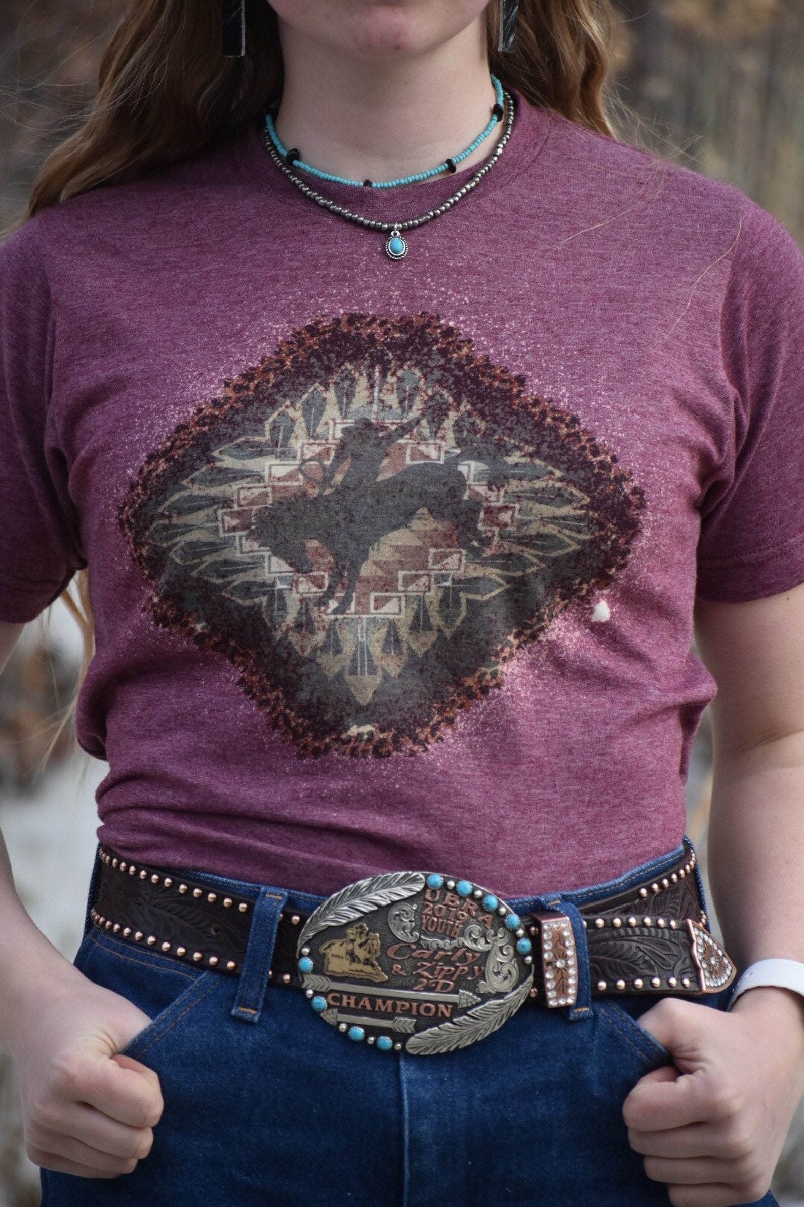 Western graphic tees for women bleached tshirt country Etsy