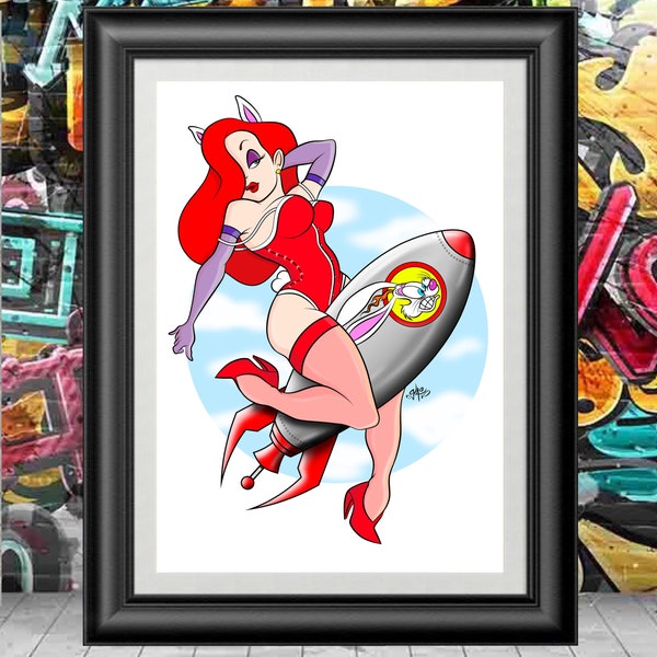 Jessica Rabbit Bombshell Pin-Up Print