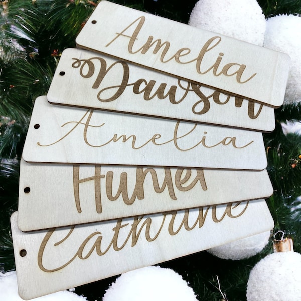 Engraved Wood Tags Etsy