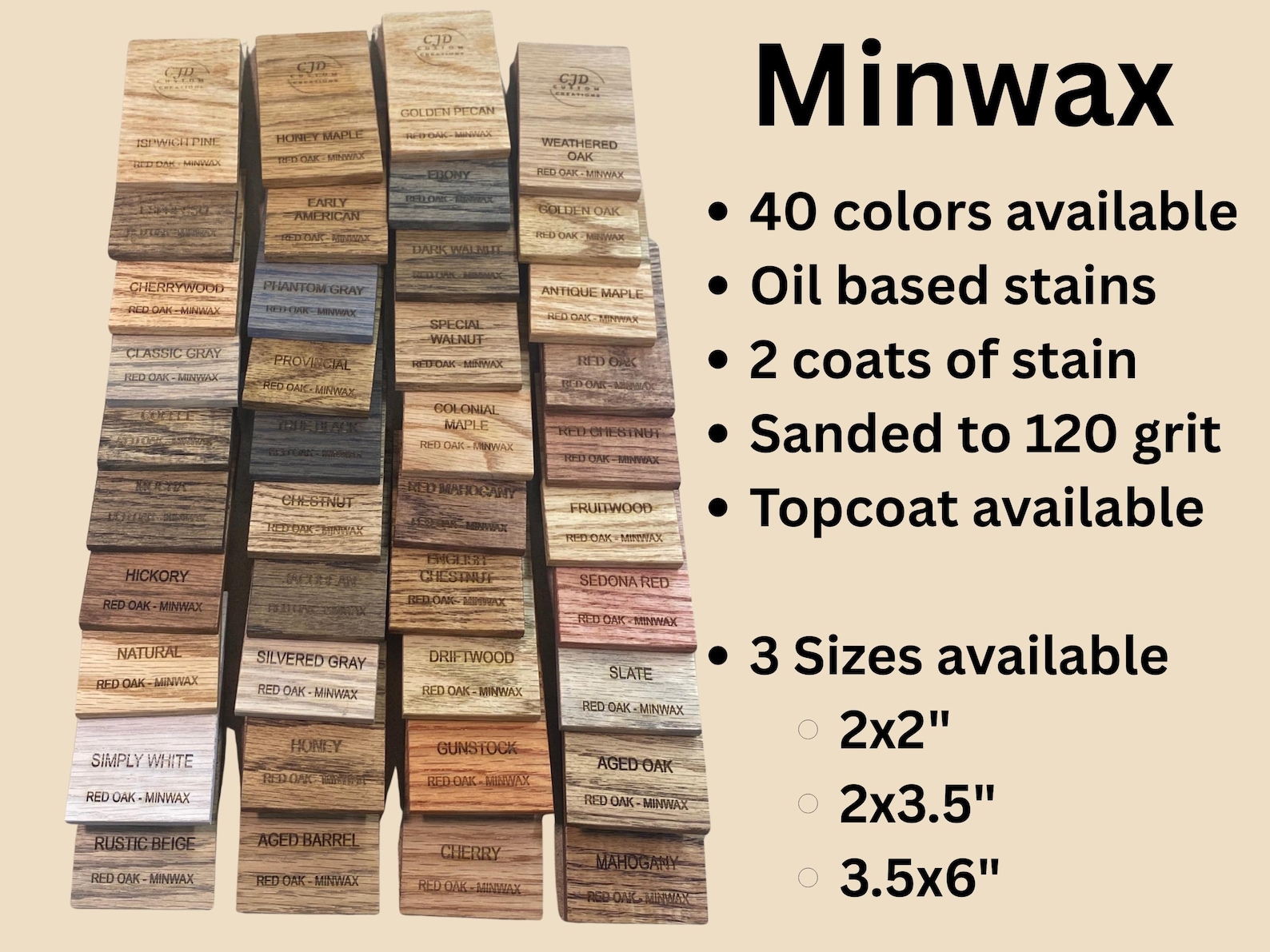Wood Stain Samples Set – Minwax Varathane Color Chart Swatches | Pine ...