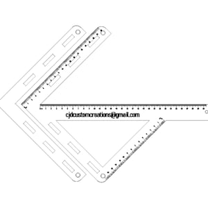 Center Finder Jig Template SVG, Laser Cut Grid, Centering Ruler Digital File, Radius Jig, Alignment Guide Lightburn File, cjdcustomcreations