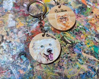Personalized hand-painted keychains