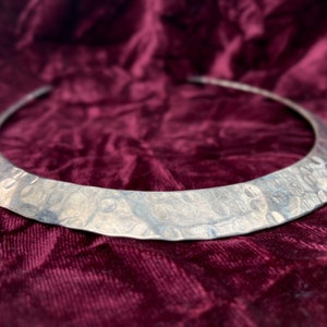 Gigil • Brass & Silver Hammered Neck Cuff / Choker / Necklace