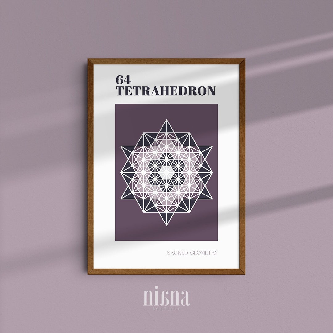 Sacred Geometry Wall Art, 64 Tetrahedron Architecture of the Universe ...
