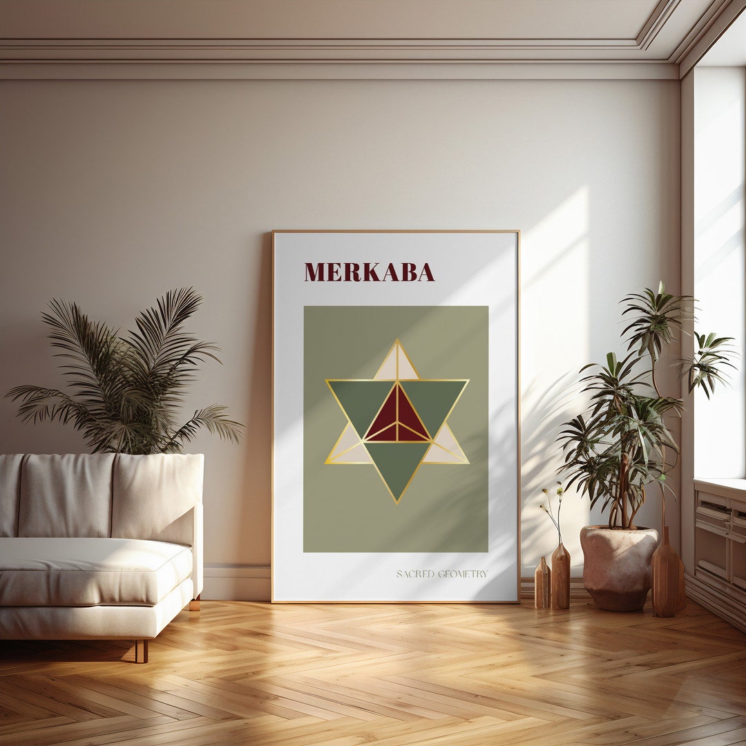 Merkaba Sacred Geometry Wall Art, Architecture of the Universe Poster ...