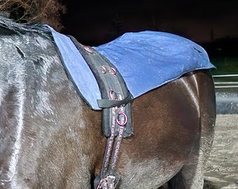 Longier-/ Bodenarbeitsdecke, mit oder ohne infrarot ceramic Vlies, Aufwärmdecke für Pferde, handgefertigt