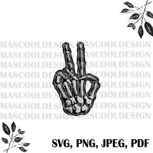 peace skeleton svg,Skull Skeleton Hand,Peace Sign Svg,skeleton cut file,Skeleton Cricut,halloween svg,halloween skeleton for diy idea gift