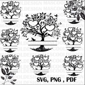 Baum des Lebens SVG, Baum des Lebens Bundle 2-16 Mitglieder, Baum des Lebens Cricut, Familie Shirt svg, Baum geschnitten Dateien, Wurzeln svg, Liebe Baum svg