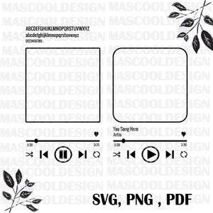 Music player svg,Play Buttons Svg,Album Song Cover,Glass Music Player Svg,Acrylic Song Art,Audio Control Buttons SVG,svg files for Cricut