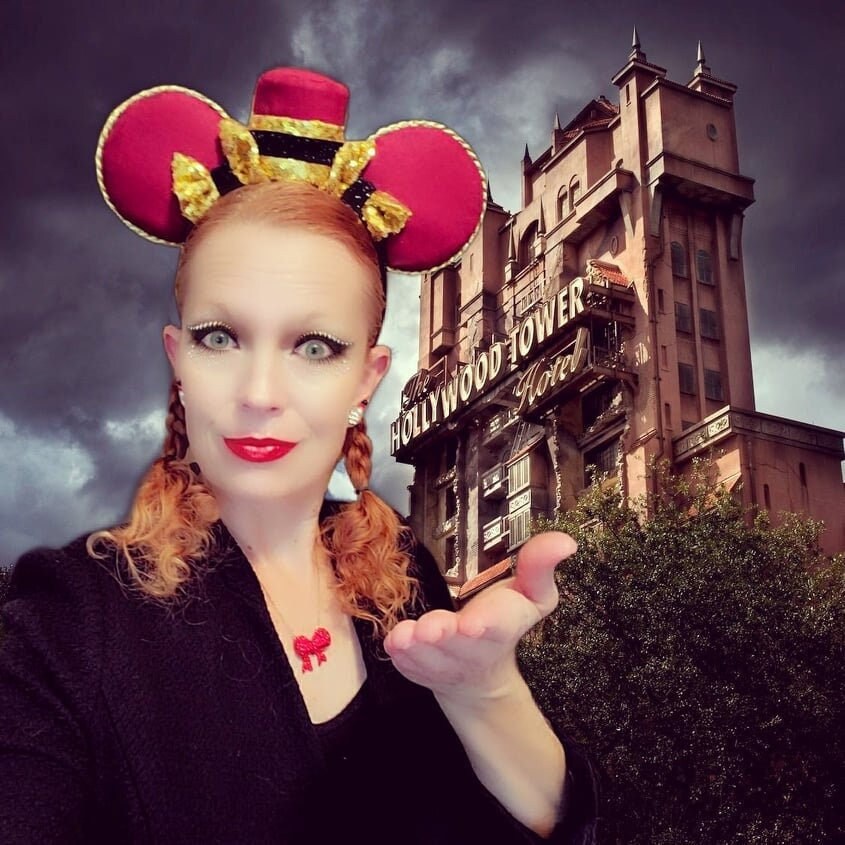 Disney Hollywood Tower Of Terror Inspired Minnie Mouse Ears Etsy