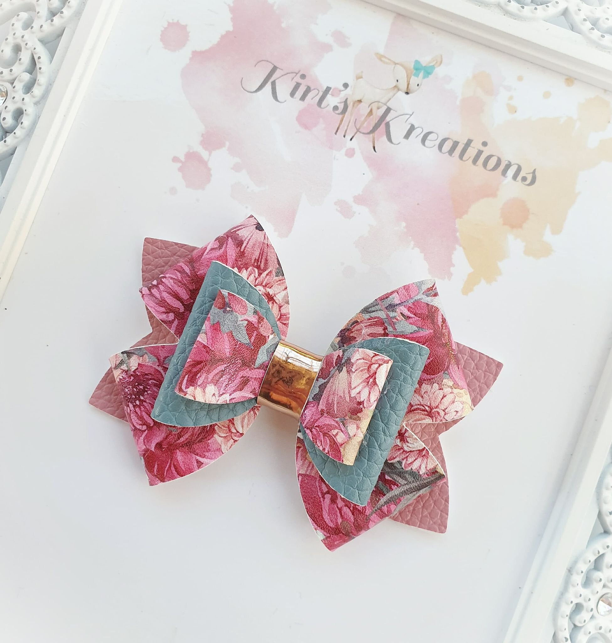 Australian Flora Leather Hair Bows /Australia Bow /Hair Etsy