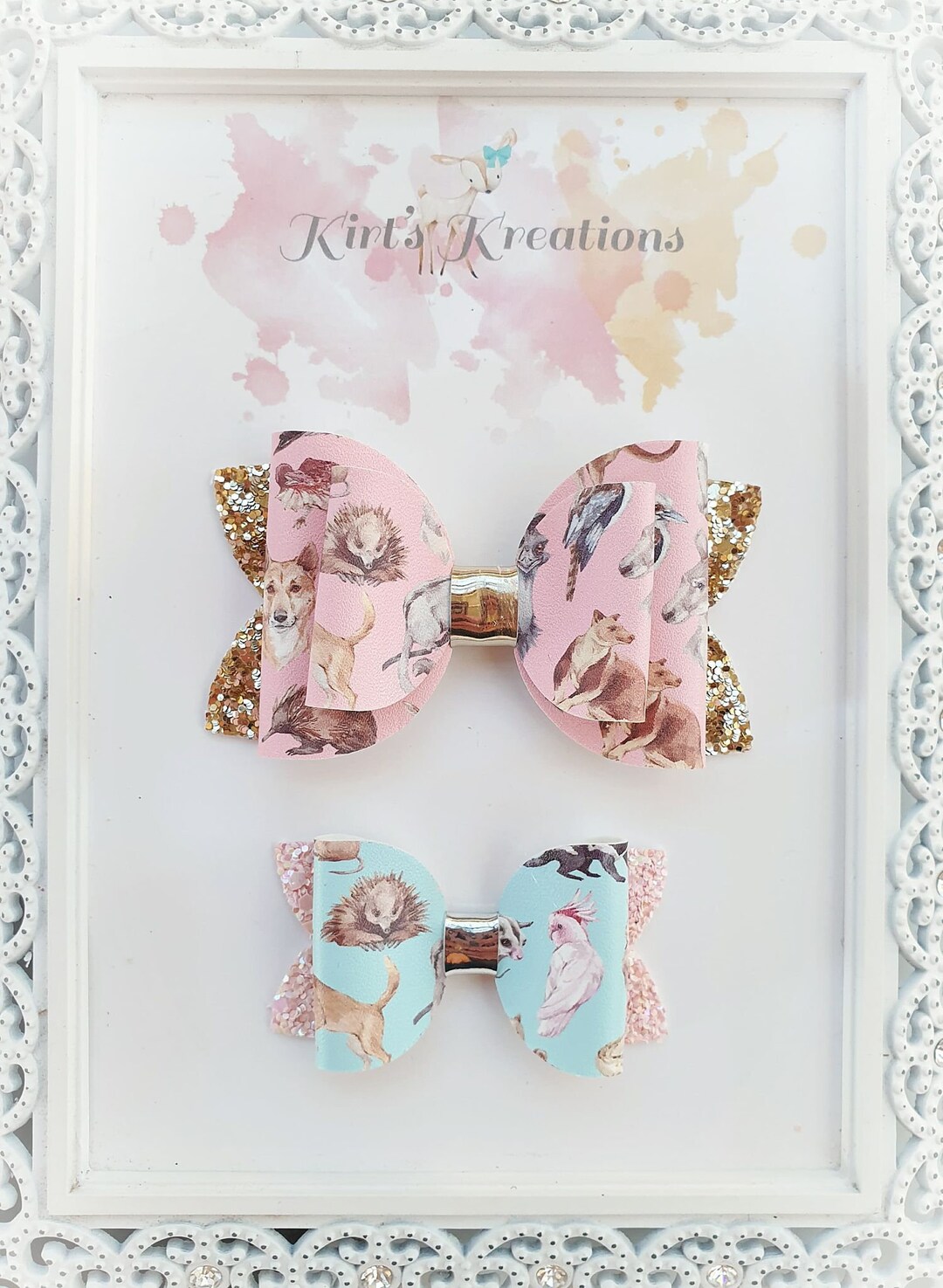 Australian Native Animals Hair Bows/australia Bow /hair Etsy