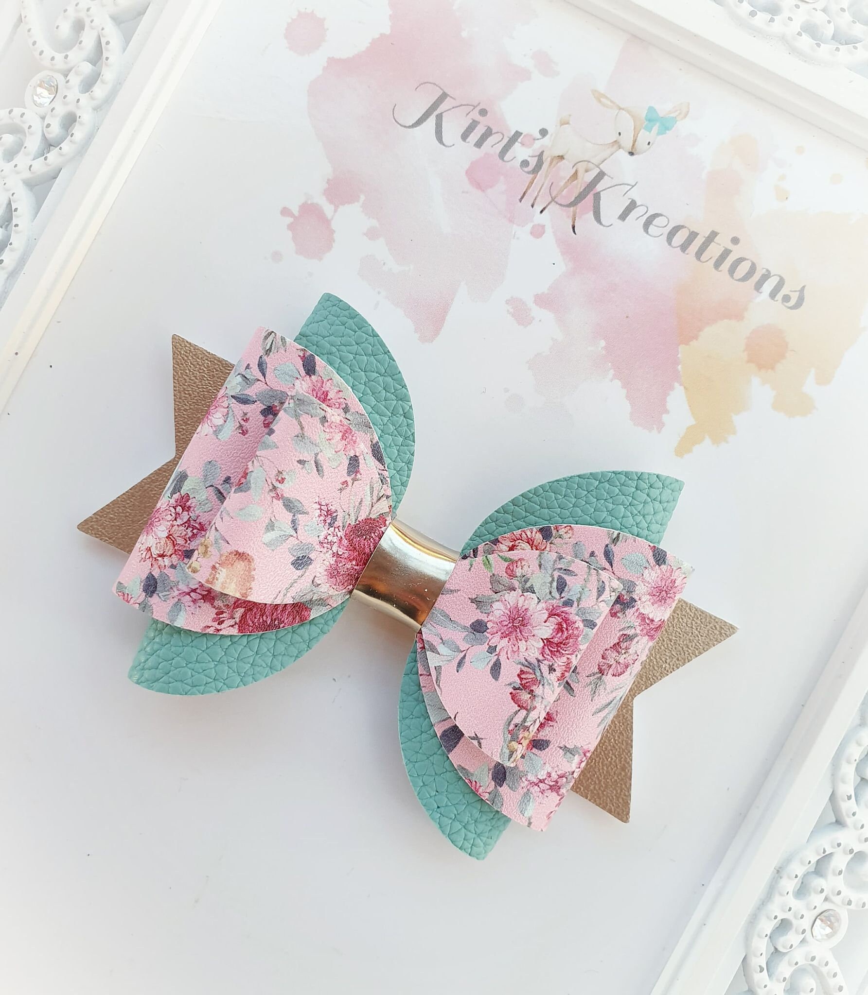 Australian Flora Leather Hair Bows /Australia Bow /Hair Etsy