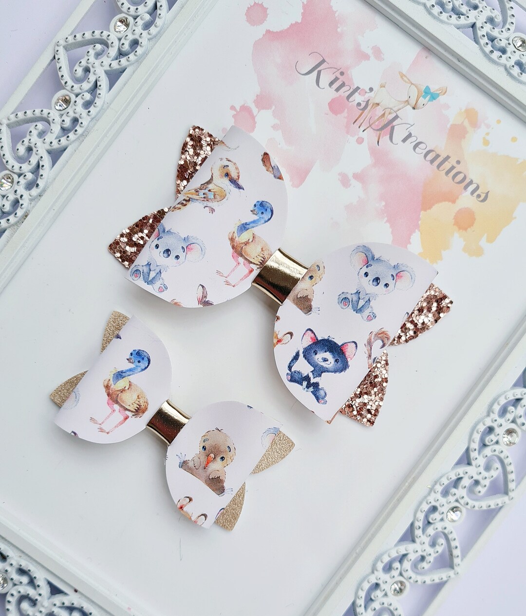 Australian Animals Fauna Hair Bows/australia Bow / Hair Etsy