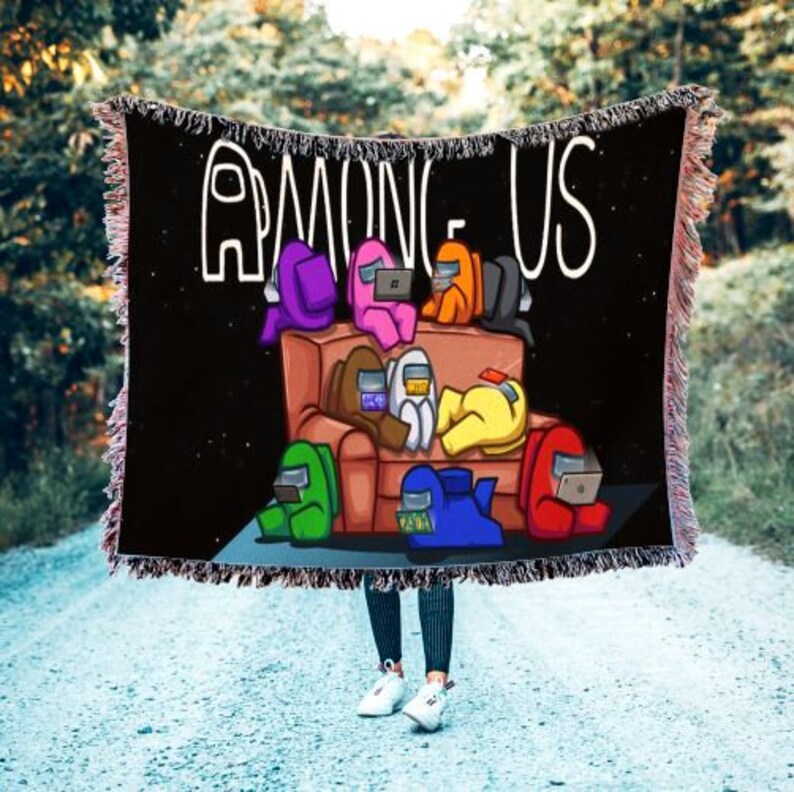 Among Us Woven Throw Blanket Among Us Woven Throw Large Etsy