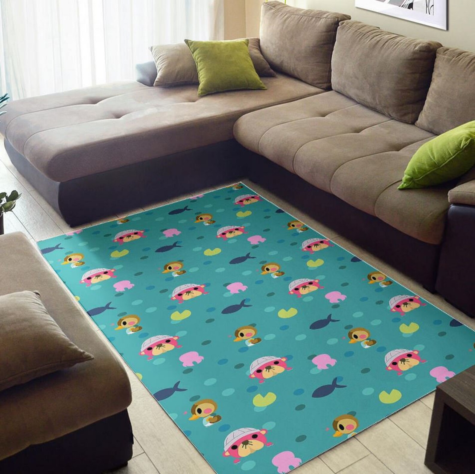 Animal Crossing Area Rug Animal Crossing Carpet Animal Etsy