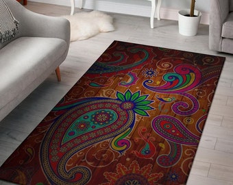 YJHDL Paisley Flower Retro Pattern Area Rugs Non Slip Area Carpet 60x39 Inches Area Rug for Bedroom Living Room Home YJHDL Paisley Flower Retro Pattern Area Rugs Non Slip Area Carpet 60x39 Inches Area Rug for Bedroom Living Room Home