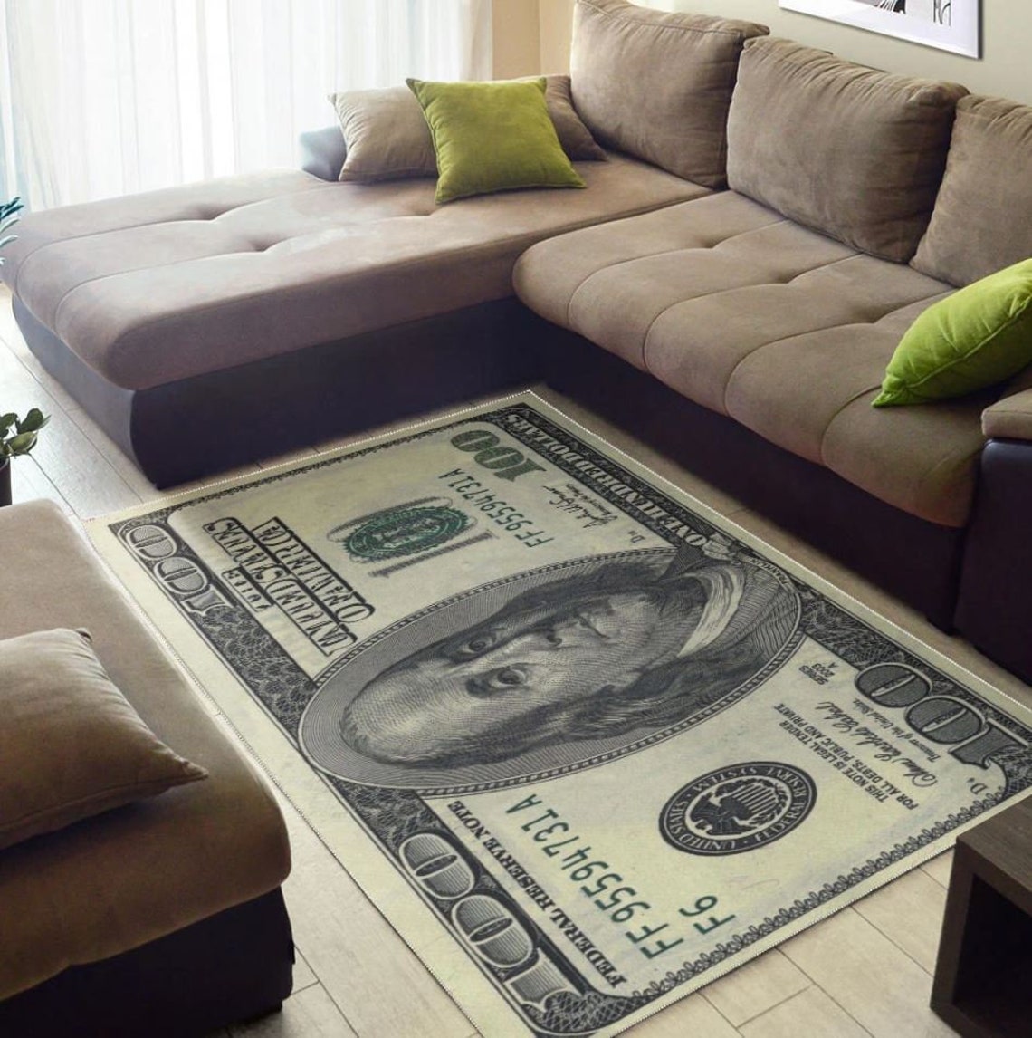 100 Dollar Bill Area Rug 100 Dollar Bill Carpet 100 Dollar Etsy