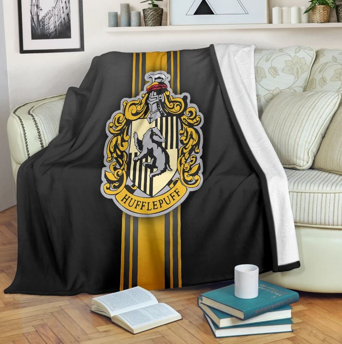 Hufflepuff Blanket Harry Potter Harry Potter gift Harry Etsy