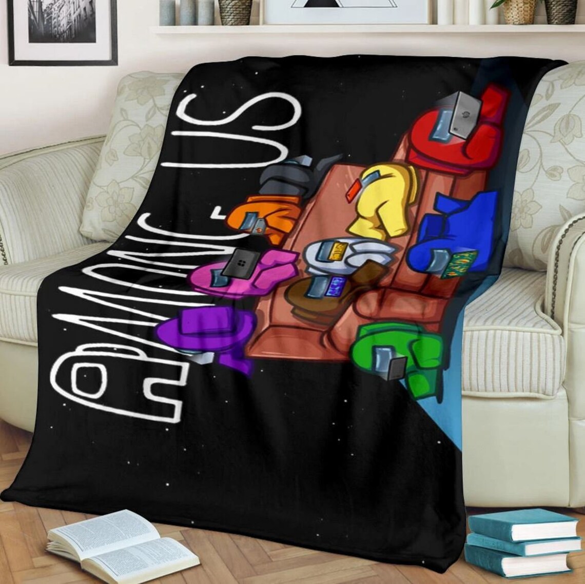 Among Us Blanket Among Us Among Us Gift Among Us Gamer Etsy
