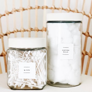 Badkamer opberglabels (minimalistisch) / Pantry-organisatie / waterbestendige labels