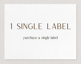 ONE Single Label  / Spice Label / Custom Label / Pantry Label