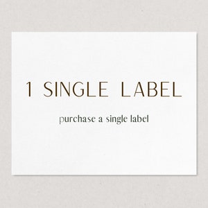 ONE Single Label  / Spice Label / Custom Label / Pantry Label