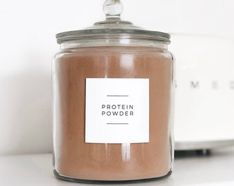 Pantry Labels (Modern) | Pantry Container Stickers voor Keuken Organisatie | Weer- en waterbestendig | Zwart-wit label