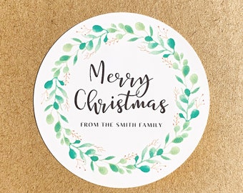 CUSTOM Christmas Stickers / Labels for Gifts / Labels for Envelopes / Holiday Stickers / Weatherproof Stickers