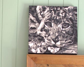 Animal Painting on Canvas Reprint, Printed Art, Jungle Cat Painting, Modern Art, Arcylic Print, Living Room Wall, Gift