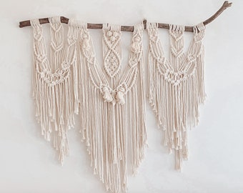 Macrame Wedding Arch || TRINITY || Wedding Backdrop || Bed Head, Boho, Tapestry, Wall Weaving, Wall Art, Neutral