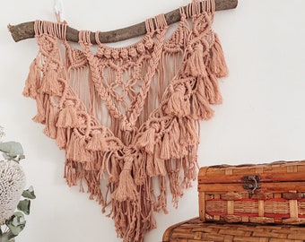 Macramé-patroon aan de muur: boho-tapijt, gemiddeld niveau (pdf-patroon)