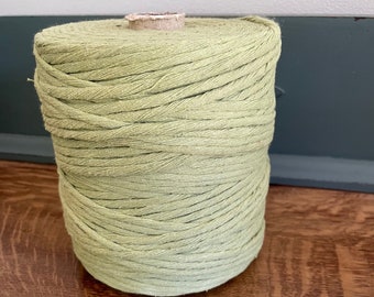 4mm Macrame Cord Green - Crochet, Weaving, Macrame, Tapestry Cord, Macrame 4mm Cotton Cord