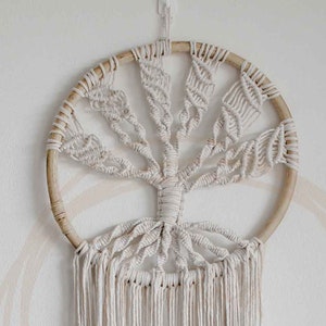 Macrame Dream Catcher Pattern GAIA Intermediate Tree of Life Pattern Macrame Photo Guide, Beginner Macrame Photo Guide, Wall Art image 3