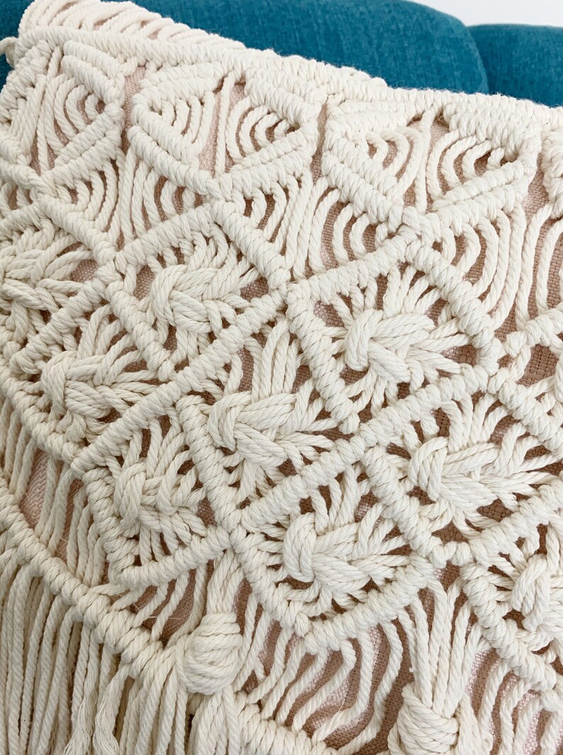 Beginner Macrame Pillow Cover Pattern Easy Pattern Etsy
