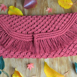 Beginner Macrame Clutch Bag Pattern || RUBY || Clutch Purse Pattern Tutorial || Photo Guide, Macrame Lesson, Macrame Accessory, Boho