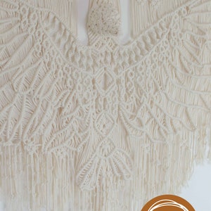 Macrame Bird Pattern ERNEST Intermediate Macrame Wings PDF Pattern Macrame Bed Head Pattern, Macrame Eagle Tutorial Guide, Boho image 5