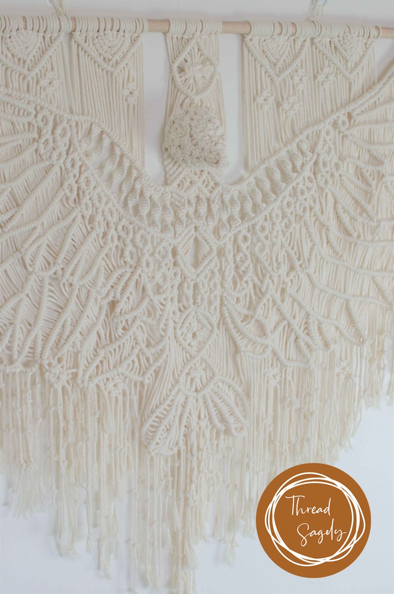 Macrame Bird Pattern ERNEST Intermediate Macrame Wings - Etsy