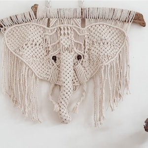 Macrame Pattern I Nursery Macrame Pattern, PDF Pattern, Macrame Tutorial Knot Guide, Photo Guide, Macrame Elephant Baby Pattern Tutorial