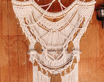 Macrame Pattern, Intermediate to Advanced Macrame Pattern, Double Macrame Hanger, Large Tapestry Tutorial, NARA