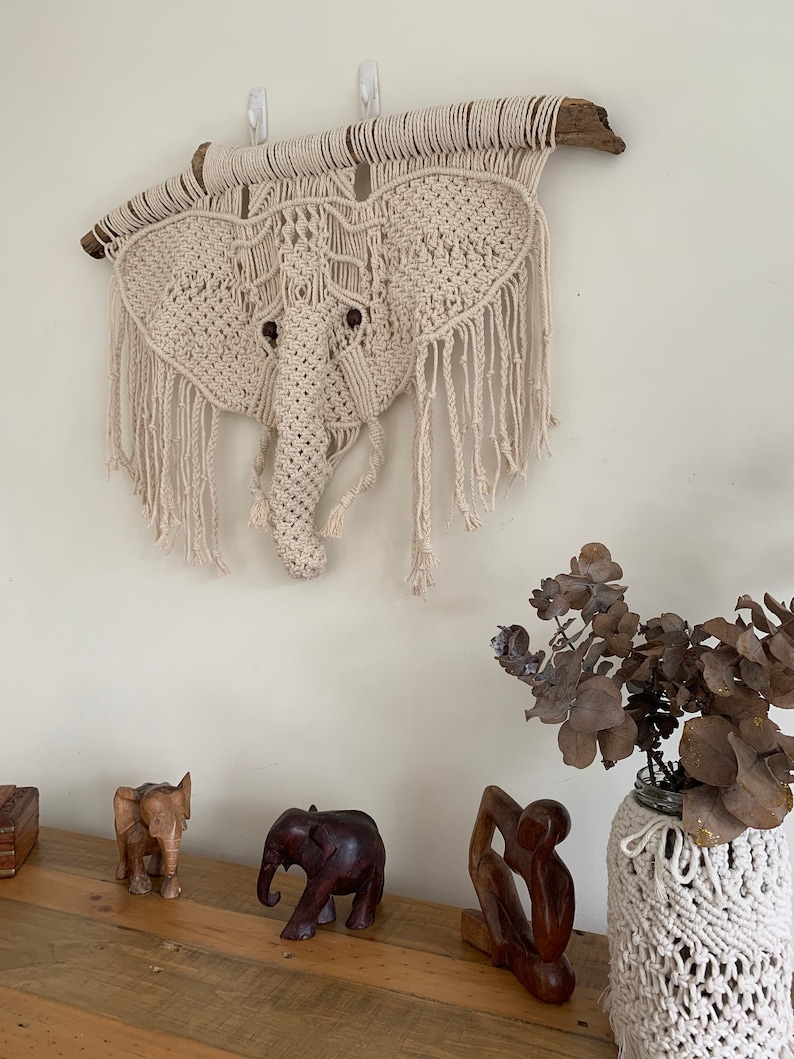 Macrame Pattern I BABAR I Macrame Elephant, Animal Macrame Pattern, Nursery Wall Hanger Pattern image 8