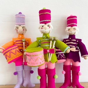 Nutcracker PDF Pattern Instant Download | Drummer | Felt Ornament | Christmas Craft | Homemade Gift | Hand Sewn Wool Felt