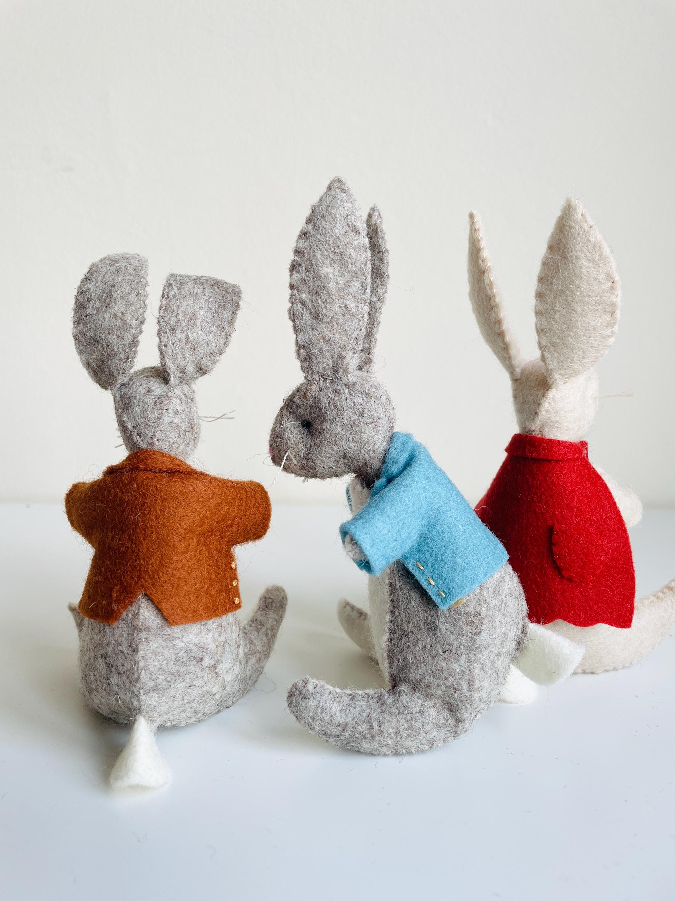 PDF Bunny Rabbit Wool Felt Ornament, Make Your Own Easter Gift, Hand ...