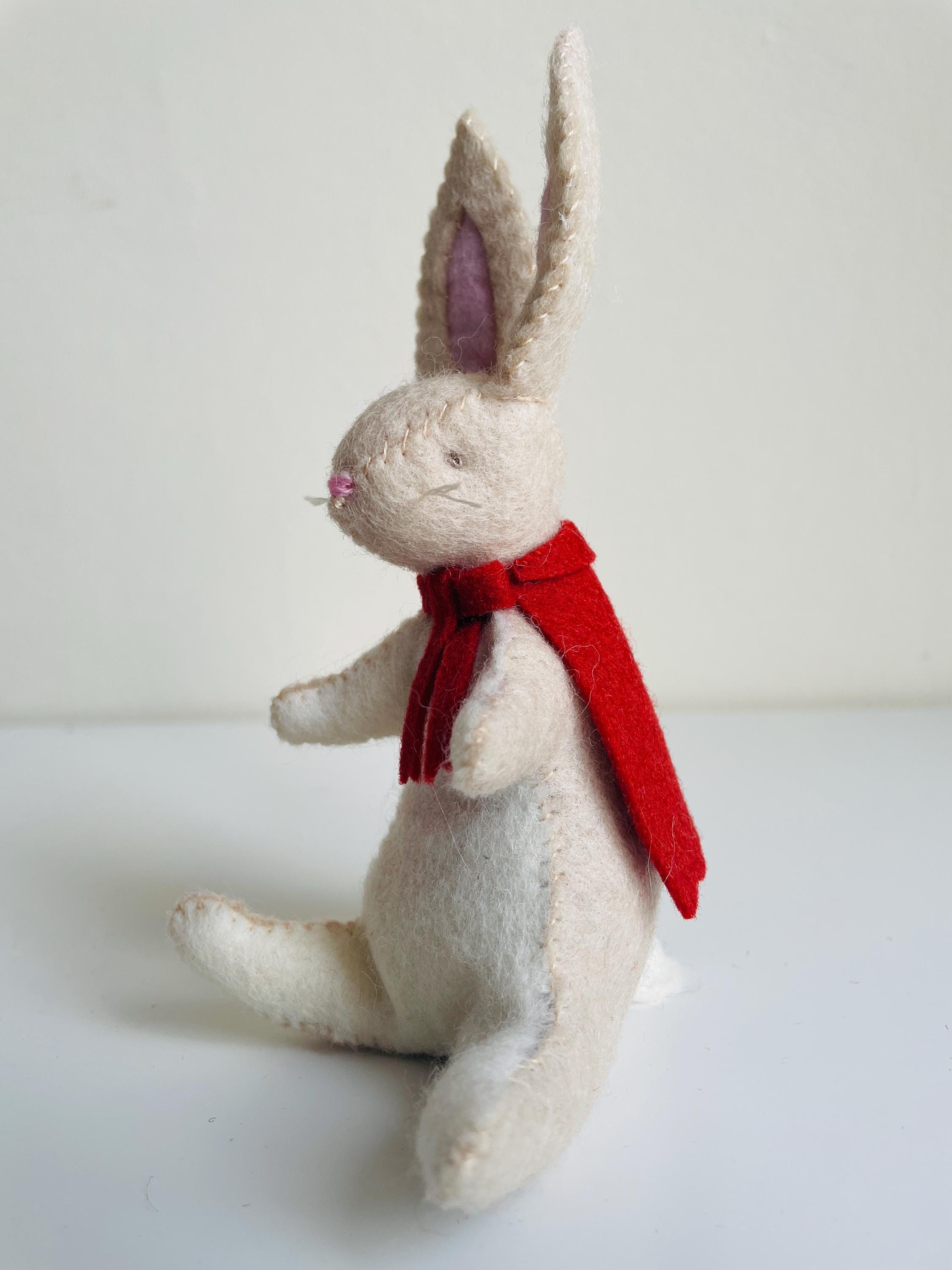 PDF Bunny Rabbit Wool Felt Ornament, Make Your Own Easter Gift, Hand ...