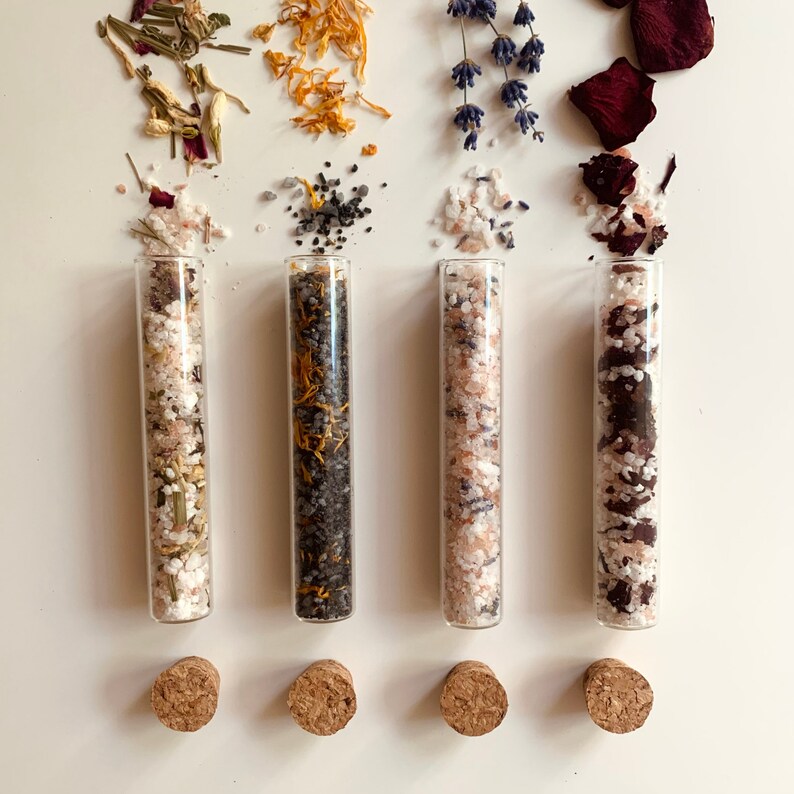 Bath Salts Glass Test Tube Bath Salt Single use bath salt Etsy