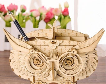 Owl Box – 3D wooden puzzle, assembly kit, Robotime